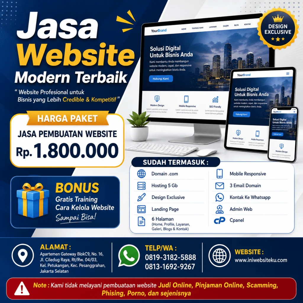 Jasa Website Modern Terbaik